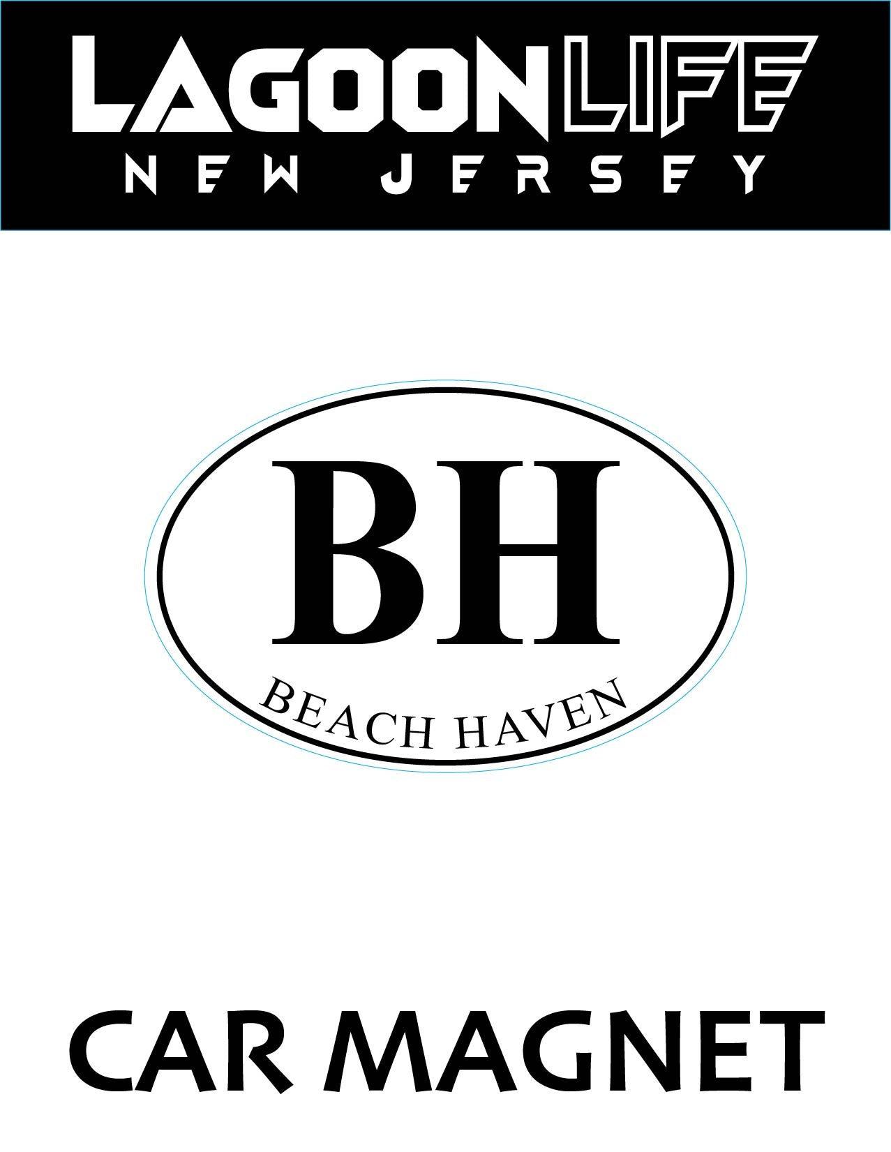 Car Magnets- Town Ovals - 4" x 6"