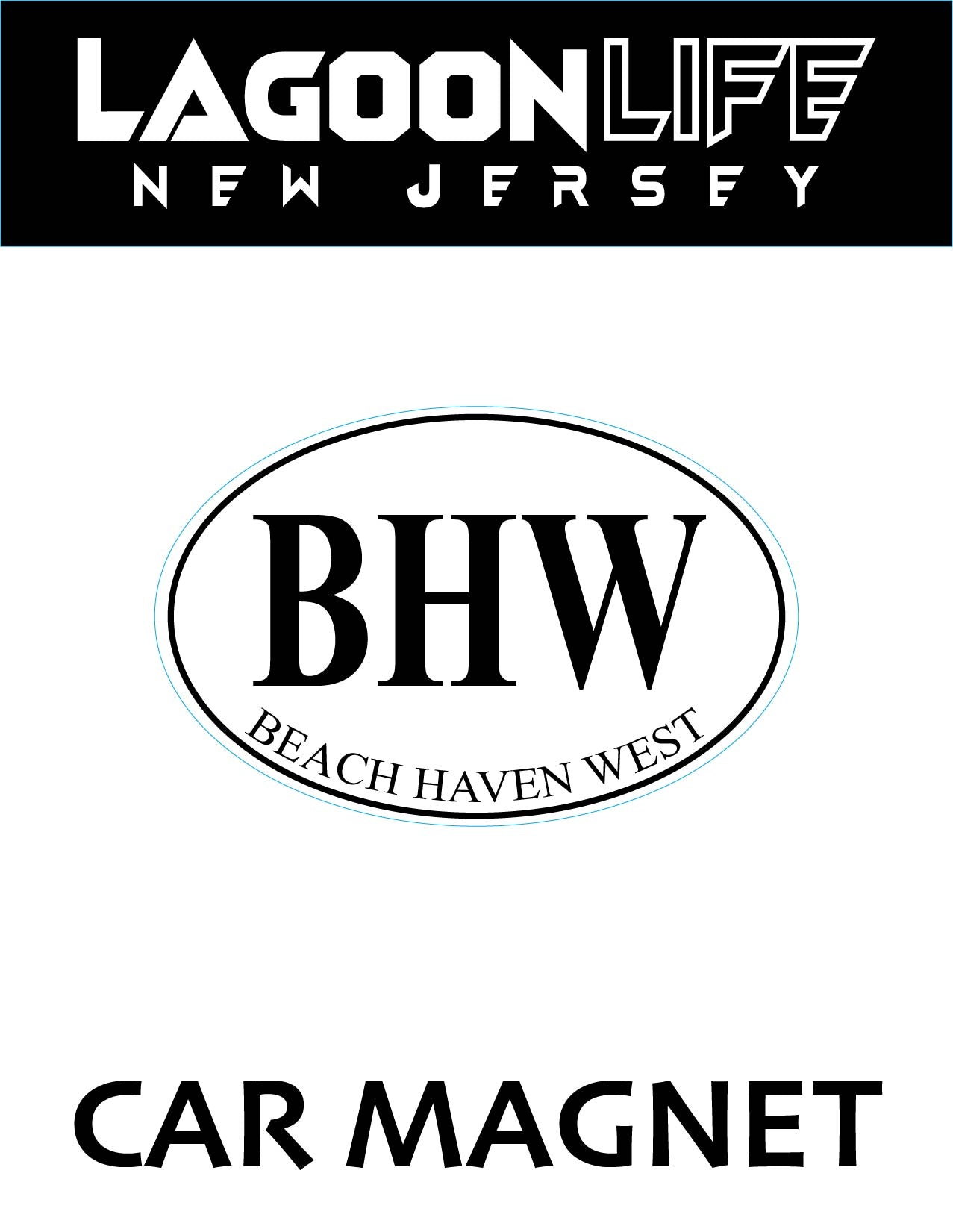 Car Magnets- Town Ovals - 4" x 6"