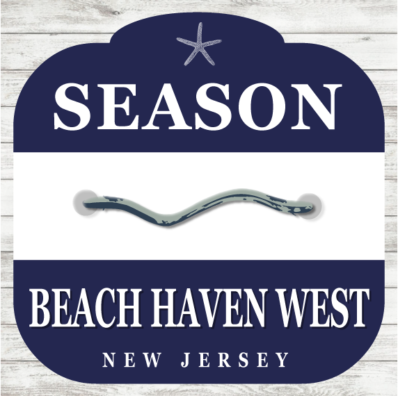 12"x12" - Wood Beach Badge