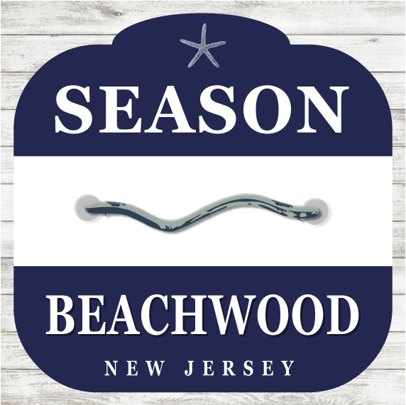 12"x12" - Wood Beach Badge