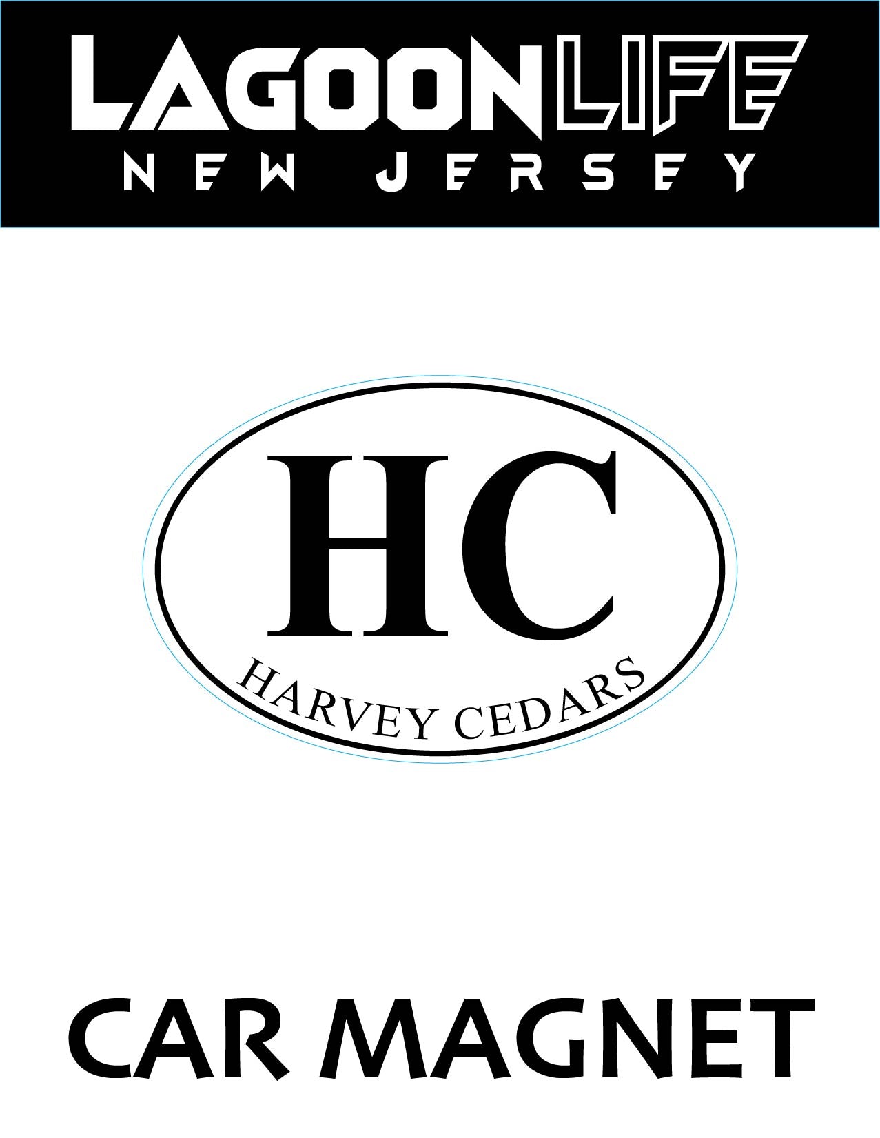 Car Magnets- Town Ovals - 4" x 6"