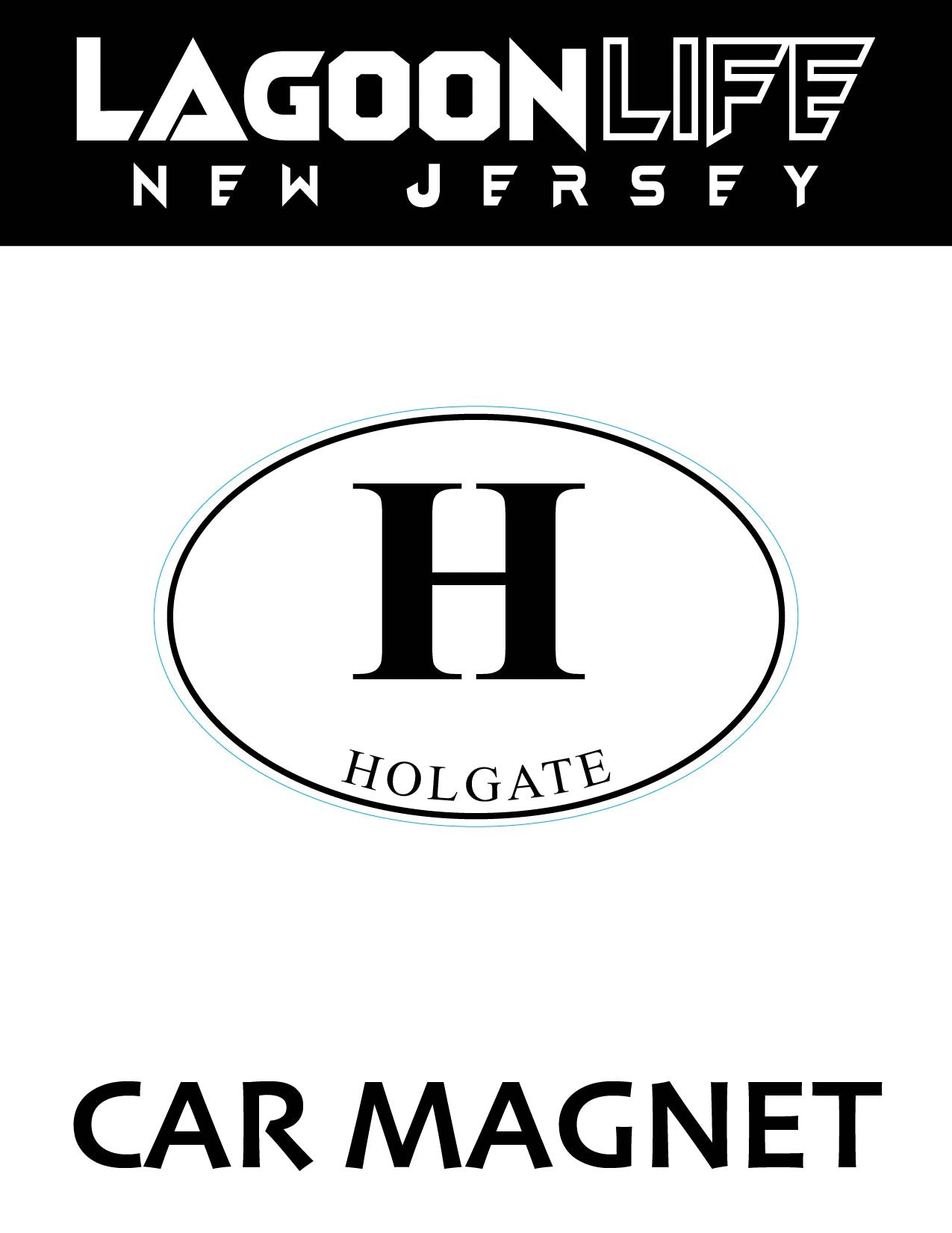 Car Magnets- Town Ovals - 4" x 6"