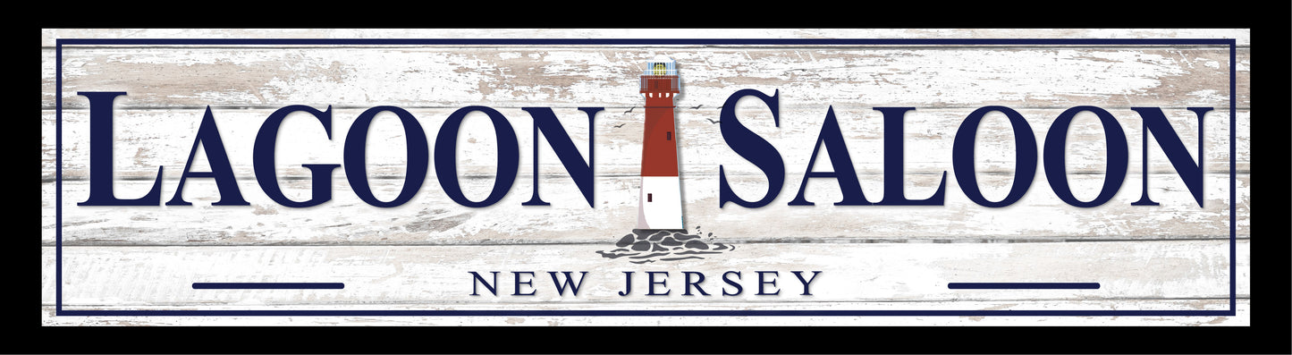 6" x 24" - Lagoon Saloon - Wood Sign