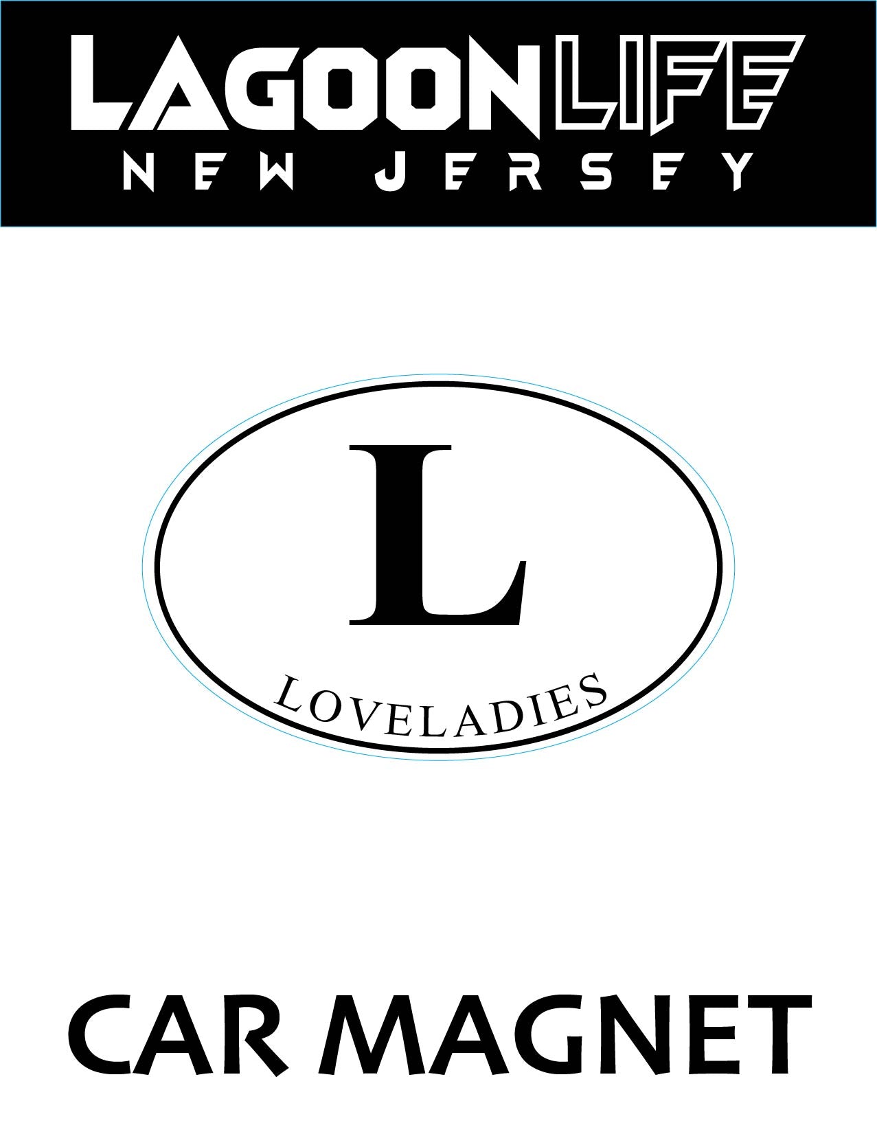 Car Magnets- Town Ovals - 4" x 6"