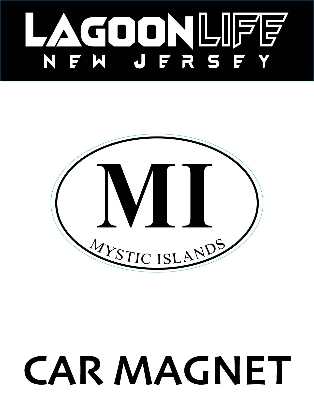 Car Magnets- Town Ovals - 4" x 6"