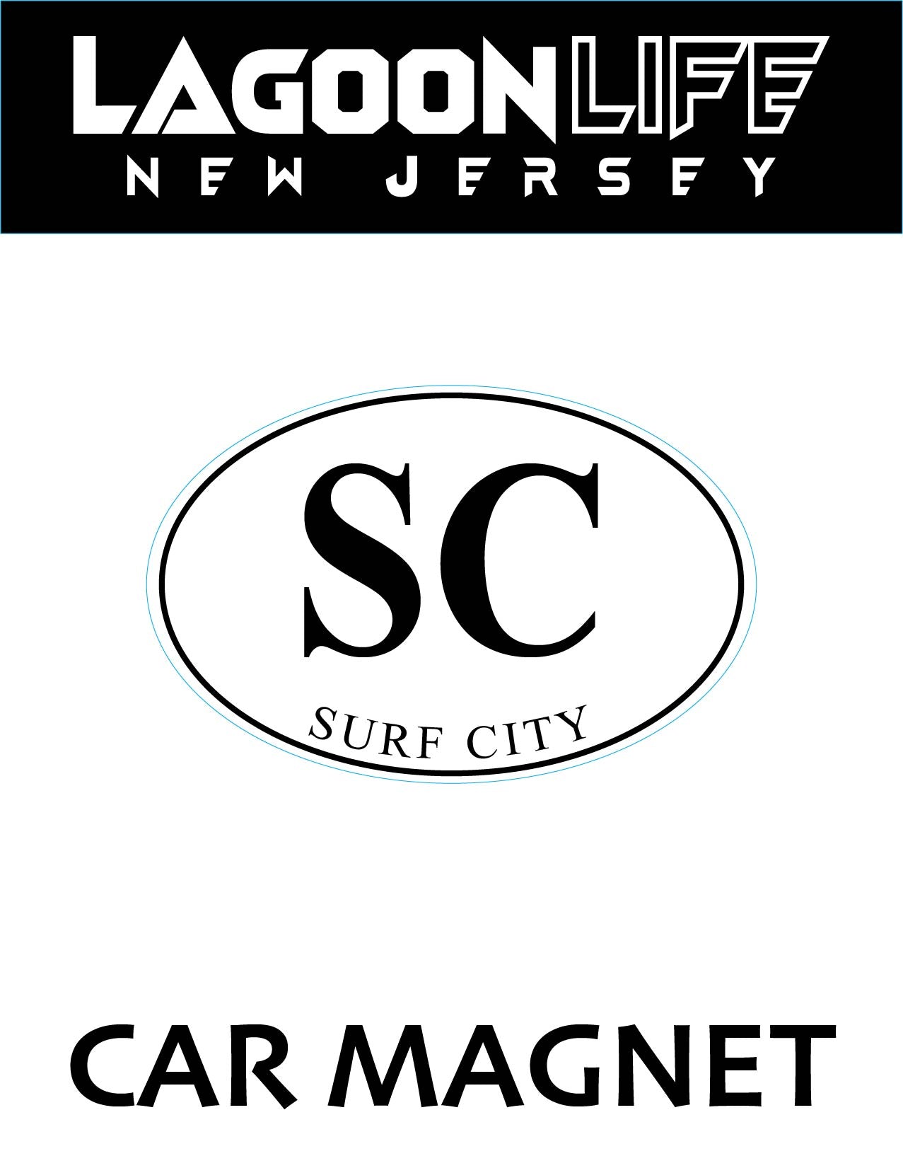 Car Magnets- Town Ovals - 4" x 6"