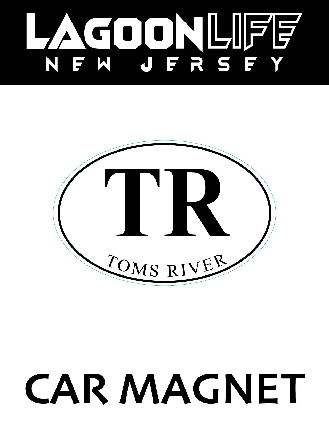 Car Magnets- Town Ovals - 4" x 6"
