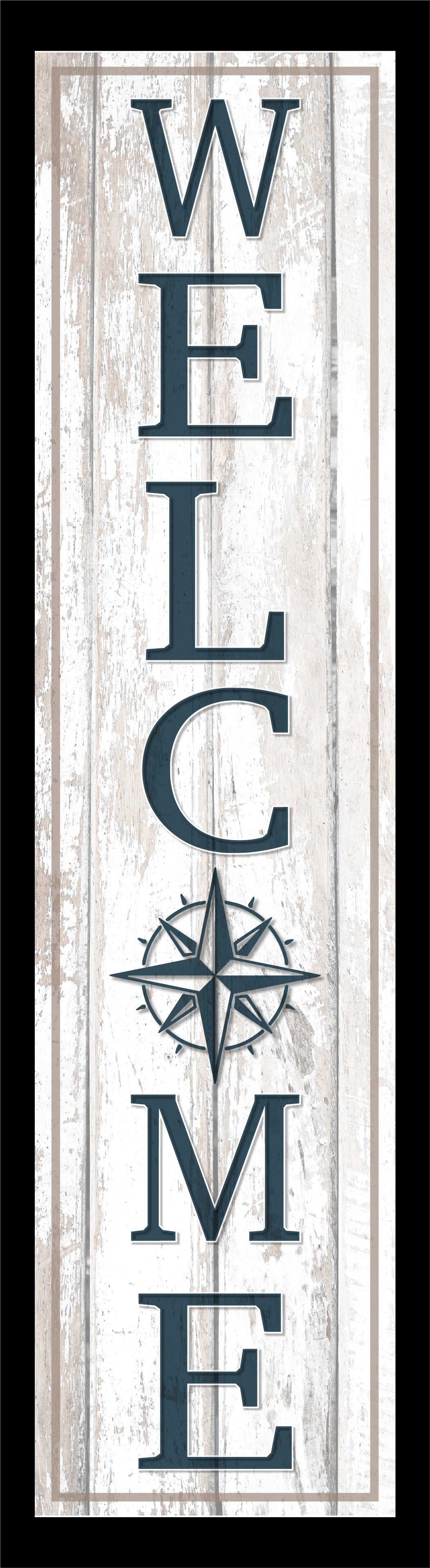 6" x 24" - Welcome - Compass