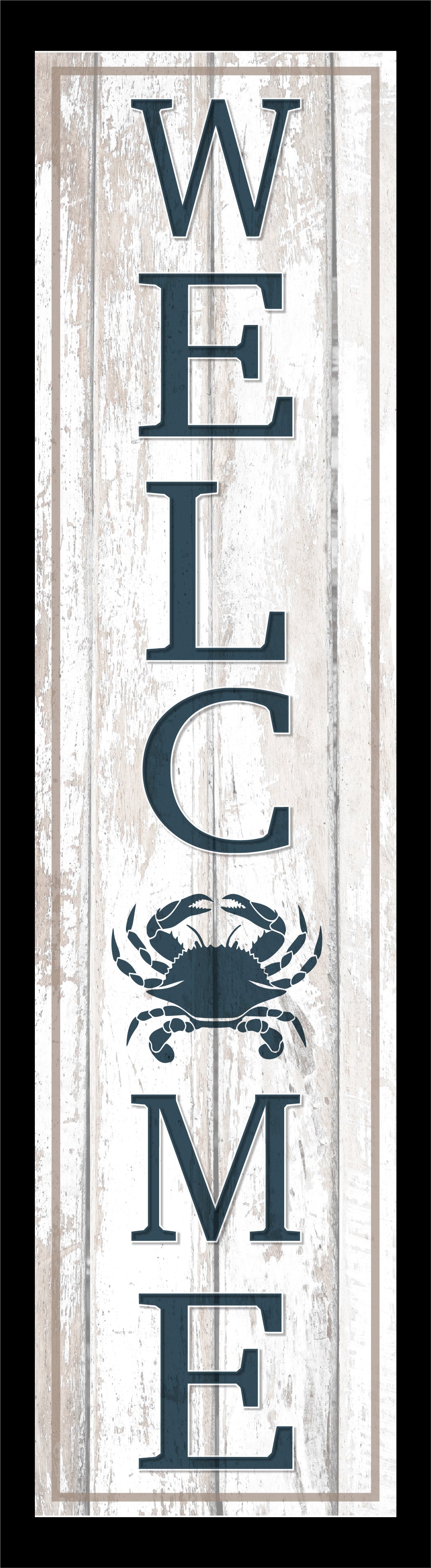 6" x 24" - Welcome - Crab