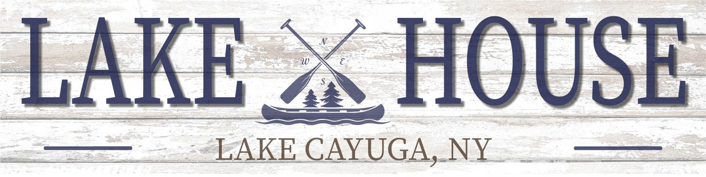 6"x 24" - Lake House - Wood Sign
