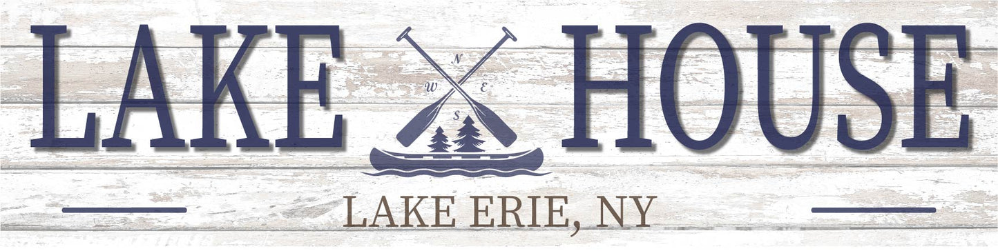 6"x 24" - Lake House - Wood Sign