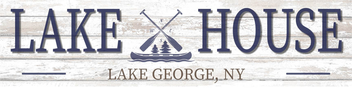 6"x 24" - Lake House - Wood Sign