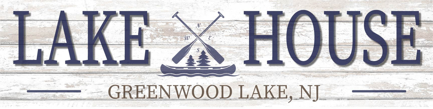 6"x 24" - Lake House - Wood Sign