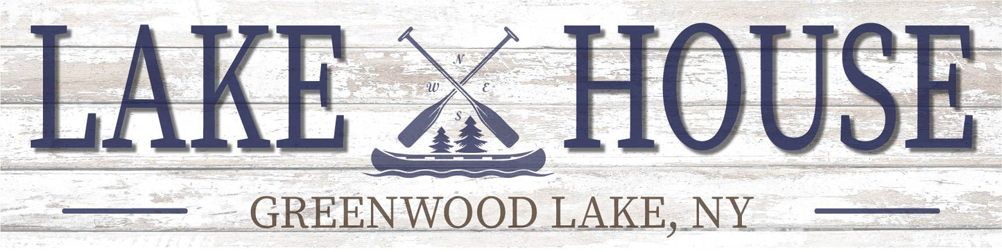 6"x 24" - Lake House - Wood Sign