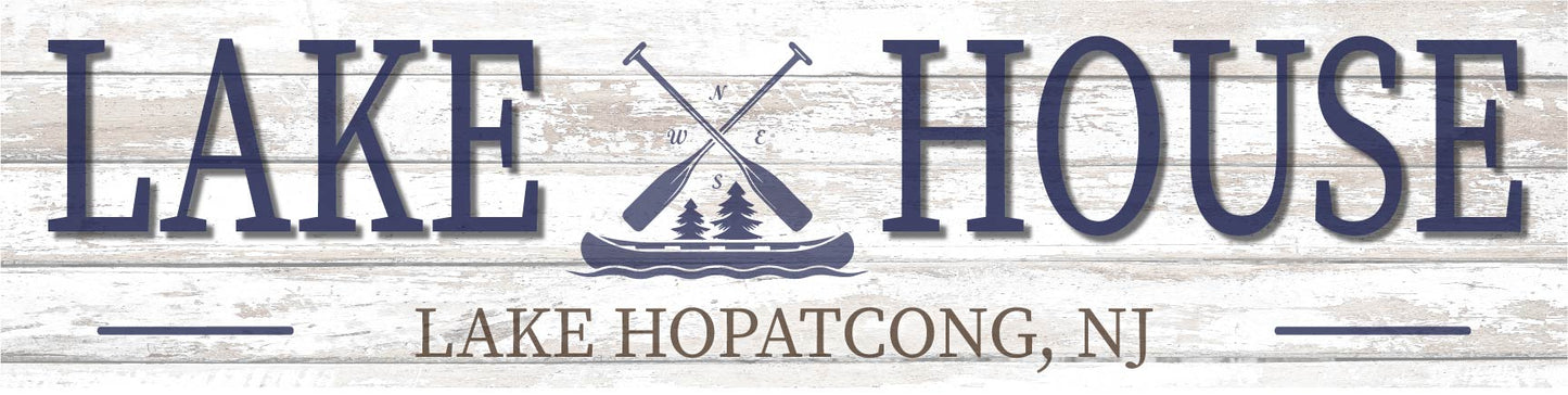 6"x 24" - Lake House - Wood Sign