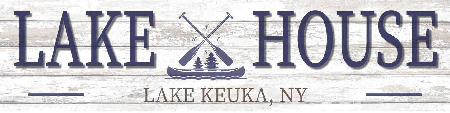 6"x 24" - Lake House - Wood Sign