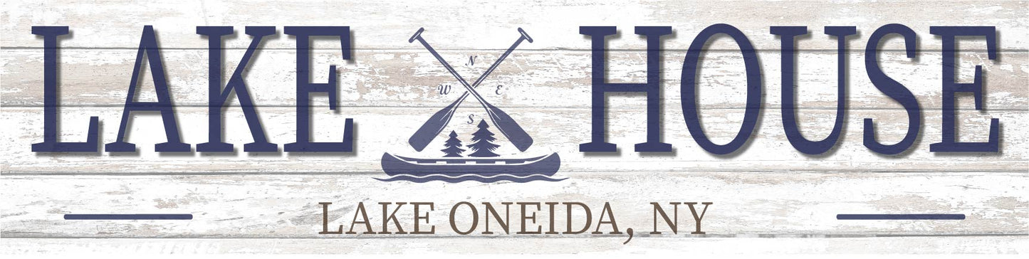 6"x 24" - Lake House - Wood Sign