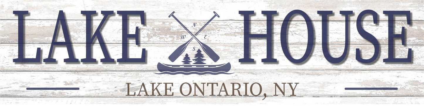 6"x 24" - Lake House - Wood Sign