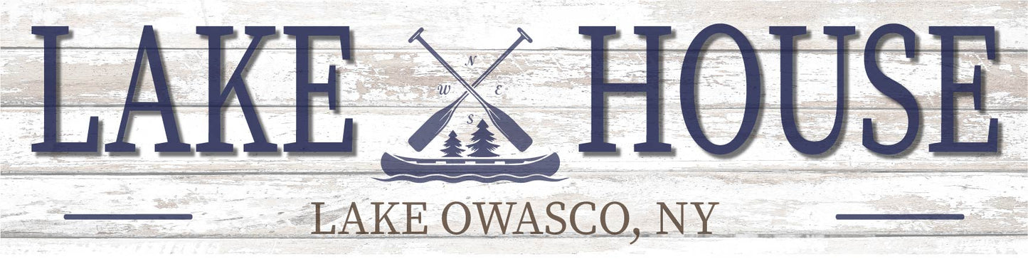 6"x 24" - Lake House - Wood Sign