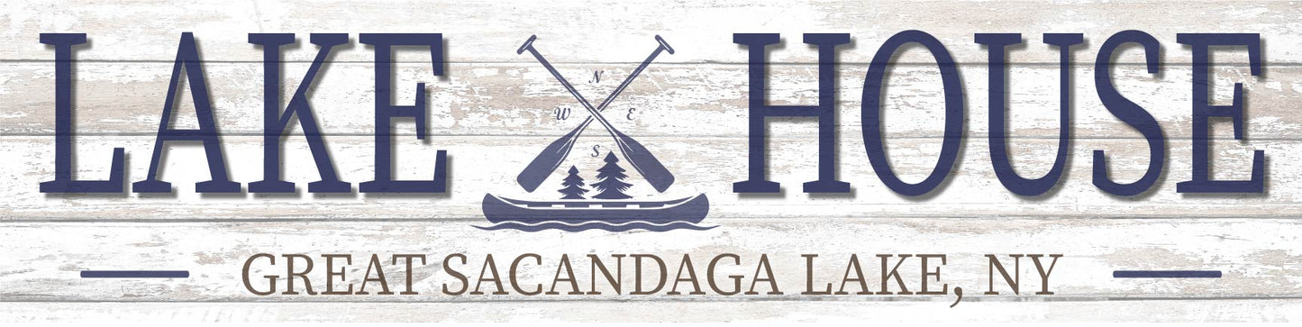 6"x 24" - Lake House - Wood Sign