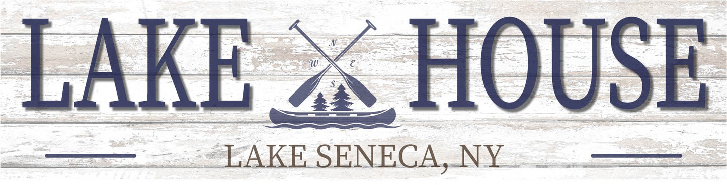 6"x 24" - Lake House - Wood Sign