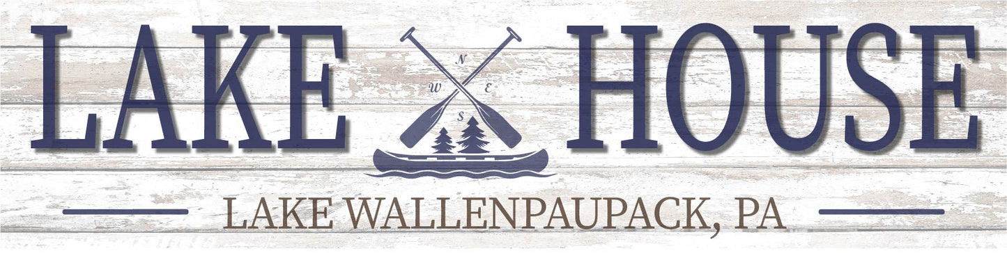 6"x 24" - Lake House - Wood Sign