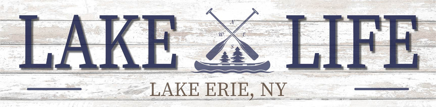 6"x 24" - Lake Life - Wood Sign