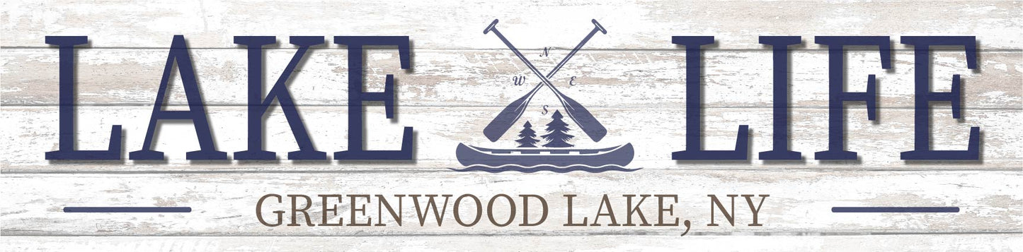 6"x 24" - Lake Life - Wood Sign