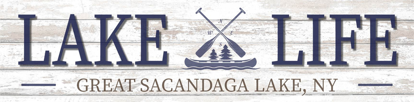 6"x 24" - Lake Life - Wood Sign