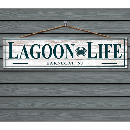 6"x24" - Lagoon Life - Wood Sign