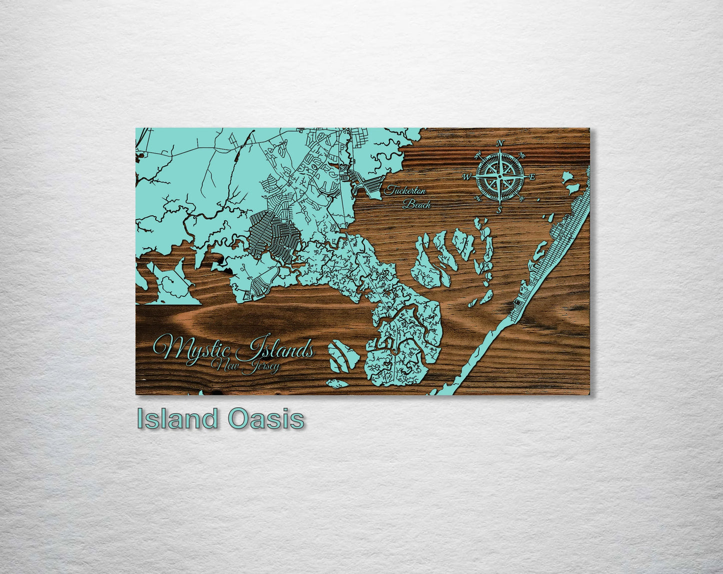Carved Wood Map - Mystic Islands